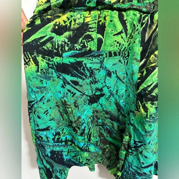 A.N.A. Jungle Amazon Green Romper Half Button Sz M Side Pockets - Picture 4 of 6